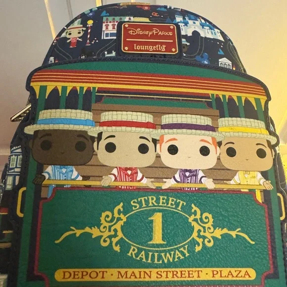 NWT Disney Parks Loungefly Dapper Dans Pop Mini Backpack Main Street Railway - Picture 11 of 11